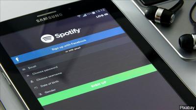 Spotify on a phone