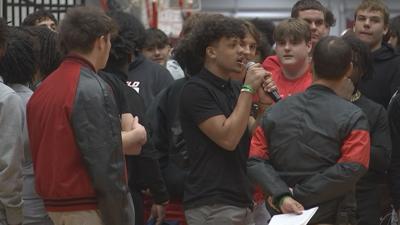 Mayfield football receives send-off for state championship